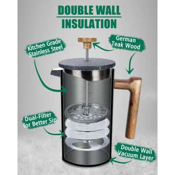 POLIVIAR French Press Coffee Maker