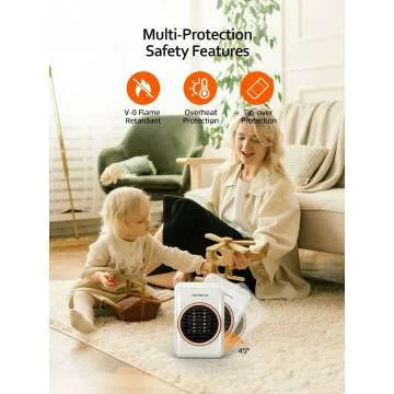 350W Portable Ceramic Heater for Home & Office