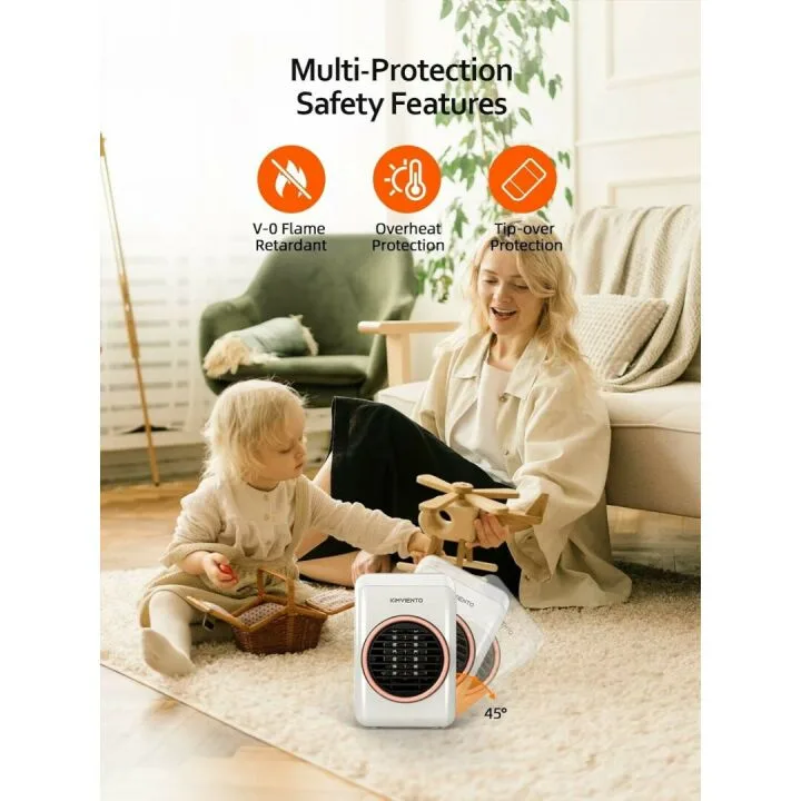 350W Portable Ceramic Heater for Home & Office