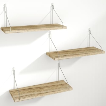 Fixwal Floating Shelves – No Drilling Required, 3pcs