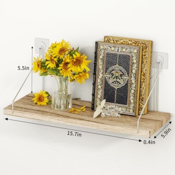 Fixwal Floating Shelves – No Drilling Required, 3pcs