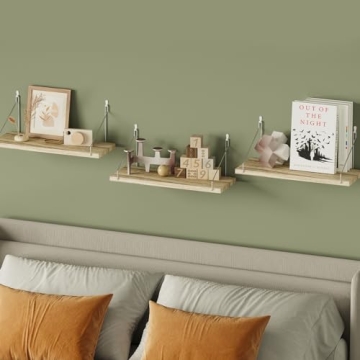 Fixwal Floating Shelves – No Drilling Required, 3pcs