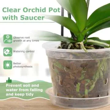 YOPIKUU Orchid Pot Set - 8 Packs of 3 Inch Durable Pots