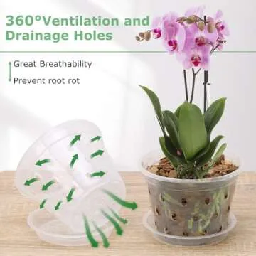 YOPIKUU Orchid Pot Set - 8 Packs of 3 Inch Durable Pots