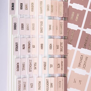Beautifully Designed Laminated Bible Tabs for Easy Study