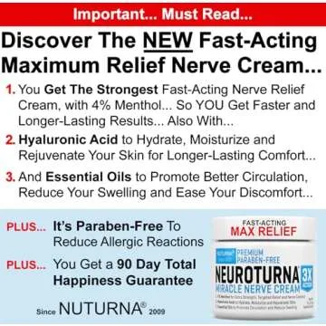 Neuropathy Nerve Relief Cream - Premium Nerve Cream 3X Action for Targeted Relief and Soothing Nerve...