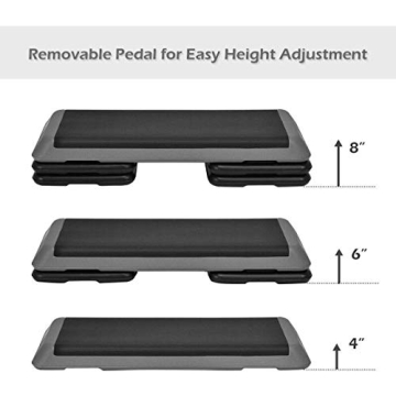GYMAX Adjustable Step Platform - Ideal for Cardio Fitness