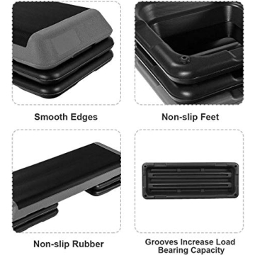 GYMAX Adjustable Step Platform - Ideal for Cardio Fitness