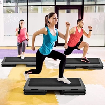 GYMAX Adjustable Step Platform - Ideal for Cardio Fitness