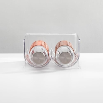 mDesign Stackable Water Bottle Holder Bin for Organized Living