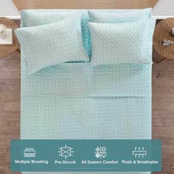 Comfort Spaces Flannel King Size Sheets for Warmth