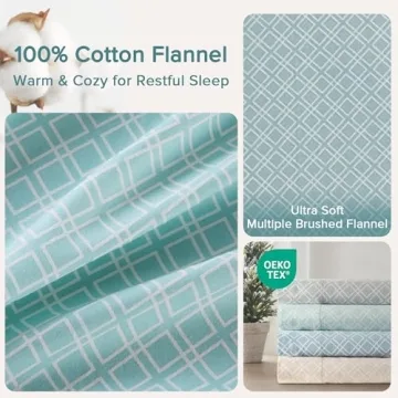 Comfort Spaces Flannel King Size Sheets for Warmth