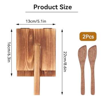 Tortilla Press Maker, 5inch Tortilla Maker Press Wood Roti Maker Tortilla Presser Mexican Tortillera Maker Quesadilla Maker for Tortillera, Pataconera and Dough Press