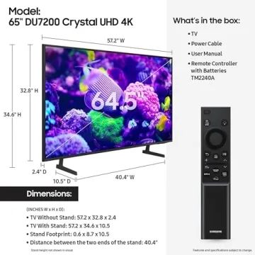 Samsung 65-Inch 4K UHD Smart TV with Object Tracking Sound