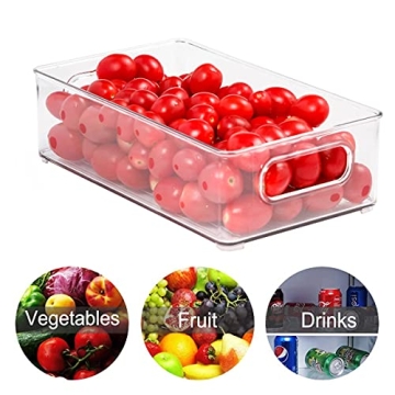 Stackable BPA Free Refrigerator Organizer Bins Set
