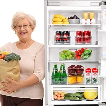 Stackable BPA Free Refrigerator Organizer Bins Set