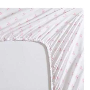 Laura Ashley - Kids Sheet Set, Ultra-Soft & Breathable Toddler Bedding with Matching Pillowcases, Wrinkle-Resistant, Ideal Girl Room Essentials (Lovely Bows Pink, Twin)