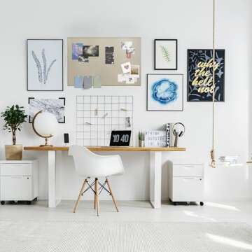 Fabric Bulletin Board Pinboard for Walls Thick & Stylish Frameless Display Notice Memory Board Office Home Elegant Decorative or School Organization Easy to Install (Sand, 24 x 36)