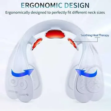 iRest Electric Pulse Neck Massager with Heat Cordless Neck Relaxer with Remote Control Deep Tissue Neck Massager