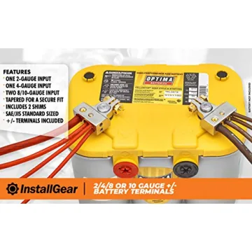 InstallGear 2-10 Gauge Battery Terminals for Enhanced Power