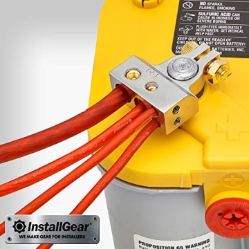 InstallGear 2-10 Gauge Battery Terminals for Enhanced Power