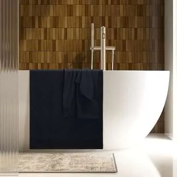 Belizzi Home 8 Piece Towel Set 100% Ring Spun Cotton, 2 Bath Towels 27x54, 2 Hand Towels 16x28 and 4 Washcloths 13x13 - Ultra Soft Highly Absorbent Machine Washable Hotel Spa Quality - Black