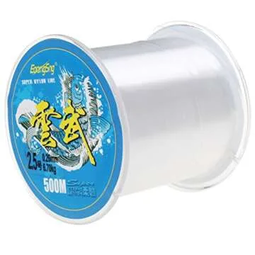 Wode Shop 500 Meters Fishing Line, Nylon Monofilament Fishing Line Clear Strong Wire Transparent Fishing Thread