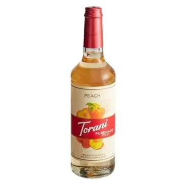 Torani Puremade Peach Syrup - Versatile Flavoring for Drinks and Desserts