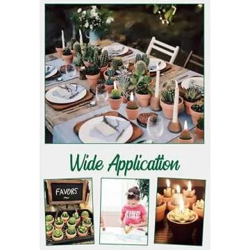 12pcs Cactus Tealight Candles Bridal Shower Gifts Boho Mexican Party Decorations Succulent Candle Mini Tea Light Baby Shower Favors Novelty Fiesta Terrarium Plant Candles Bulk