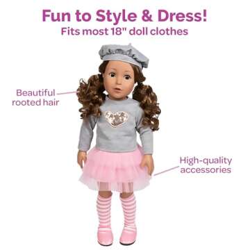 ADORA Amazing Girls 18” Fashion Doll with Styled Features