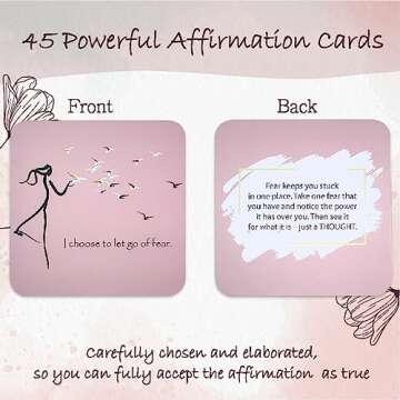 Positive Affirmations Cards for Women | Motivational Cards with Thought-Provoking Questions, Daily Affirmations for Women | Mindfulness Cards, Inspirational Cards, Meditation Cards