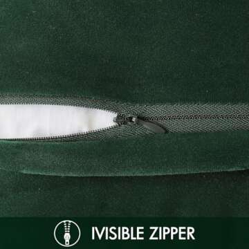 Woaboy Velvet Decorative Pillow Covers with Pom-poms