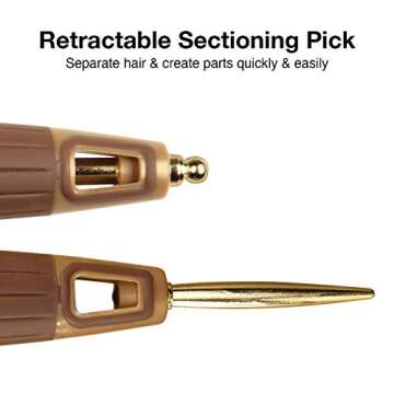 Olivia Garden NanoThermic Ceramic + Ion Round Thermal Hair Brush NT-64 (2 3/4") Gold and Chocolate