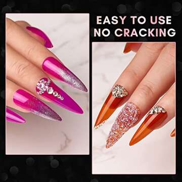 Makartt Stiletto Nail Tips - 500PCS Clear Acrylic Tips