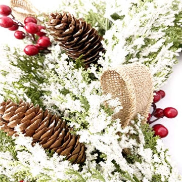 Stunning 23” Artificial Christmas Wreath for Holidays