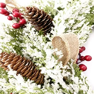 Stunning 23” Artificial Christmas Wreath for Holidays