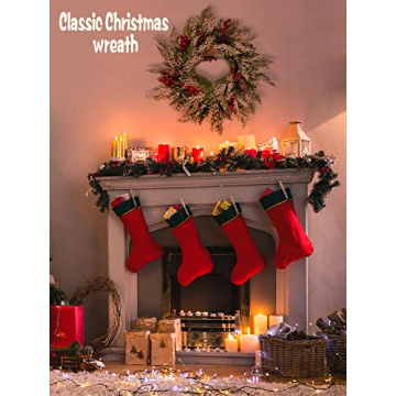 Stunning 23” Artificial Christmas Wreath for Holidays