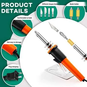 Electric Hot Knife Cutter Tool Kit with 16 Blades