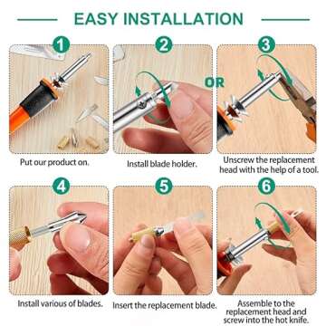 Electric Hot Knife Cutter Tool Kit with 16 Blades