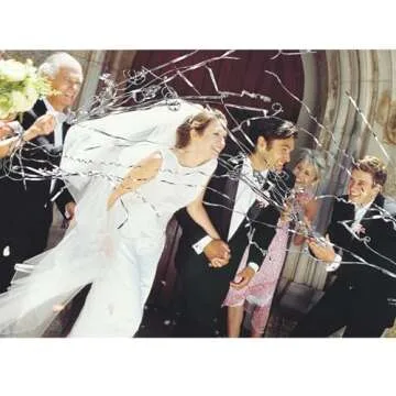 Simplicity 5073740001 No-Mess Pop Out Wedding Send Off Streamer Tubes, Silver, 4.2"H, 14pcs