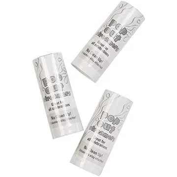 Simplicity 5073740001 No-Mess Pop Out Wedding Send Off Streamer Tubes, Silver, 4.2"H, 14pcs