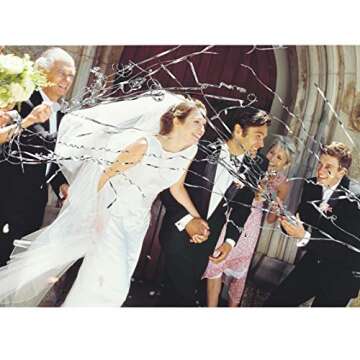 Simplicity 5073740001 No-Mess Pop Out Wedding Send Off Streamer Tubes, Silver, 4.2"H, 14pcs