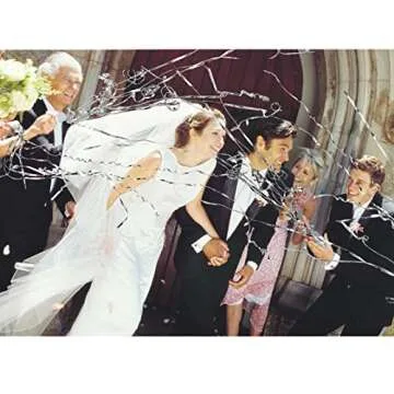 Simplicity 5073740001 No-Mess Pop Out Wedding Send Off Streamer Tubes, Silver, 4.2"H, 14pcs