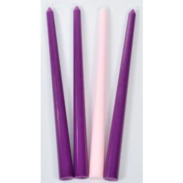 Christmas Advent Candle Set - 10 Inch Taper Candles