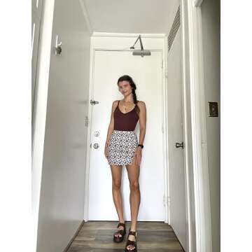 Solid Adjustable Spaghetti Strap Tops Basic Tank Top V Neck Sleeveless Tops for Women for Under Clothes Coffee M