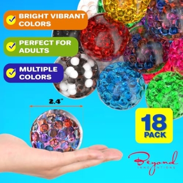 Stress Balls for Adults 18 Pack | Anxiety Relief Fidget Toy