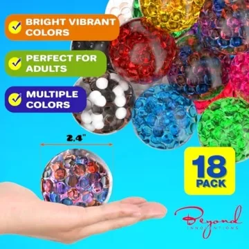 Stress Balls for Adults 18 Pack | Anxiety Relief Fidget Toy