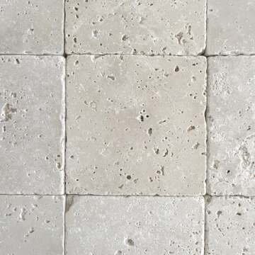 Beige 4'' X 4'' Travertine Stone Coaster Each Piece Unique Natural Stone Drink Spills Coasters Tumbl...