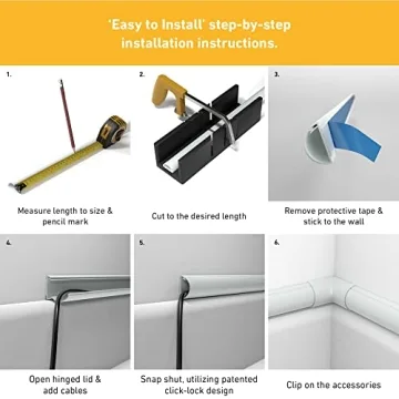 D-Line Self-Adhesive Cord Cover Kit - 10x 15.7"