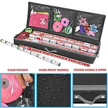 Primode Wrapping Paper Storage Container | Organizer for Gifts